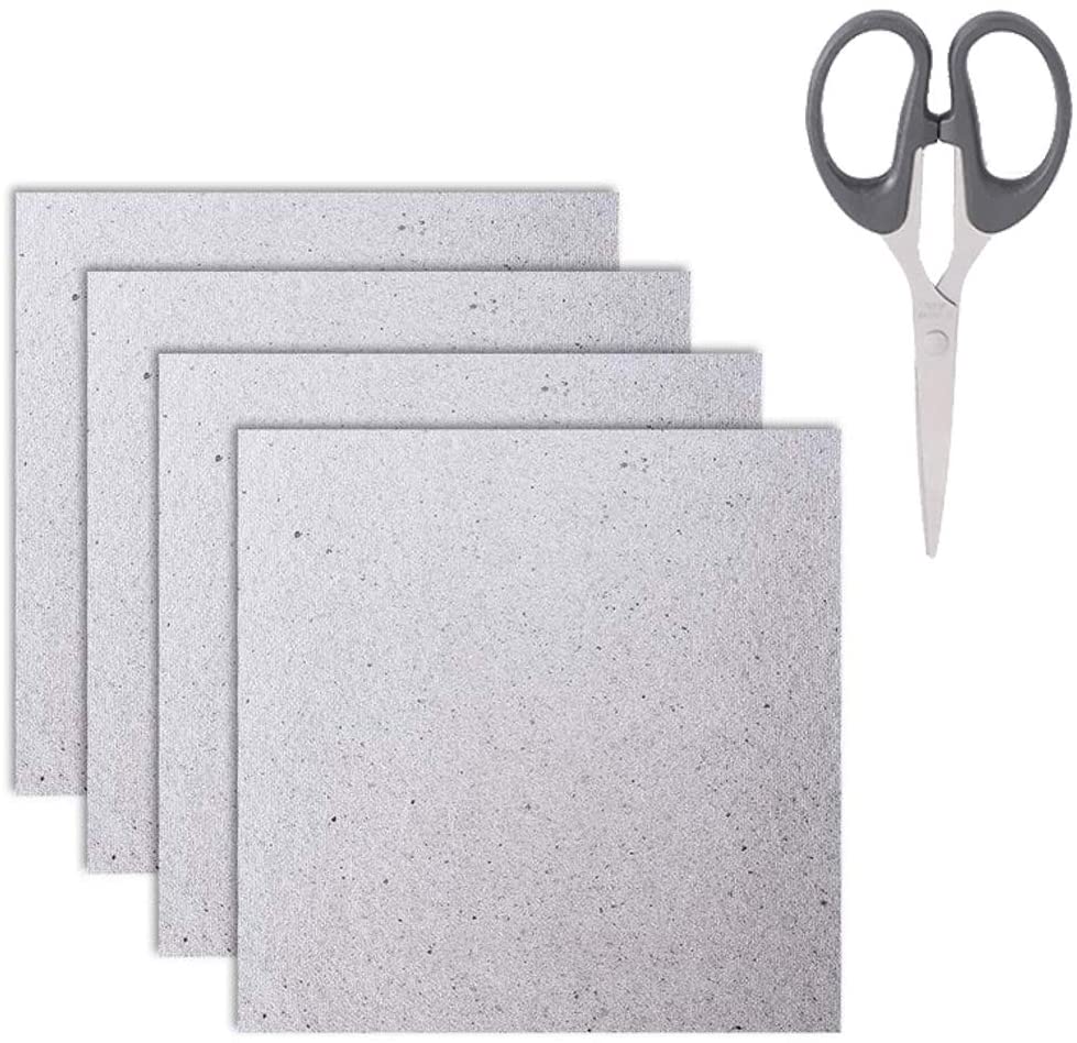 Waveguide Cover Mica Plates Sheets Microwave Oven Repairing Part 13 x 13 cm with Scissor for Use Universal Microwave Oven