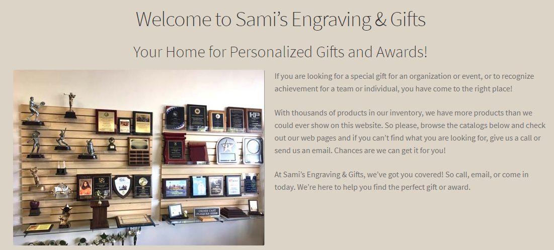 Sami’s Engraving & Gifts – Troy, Michigan