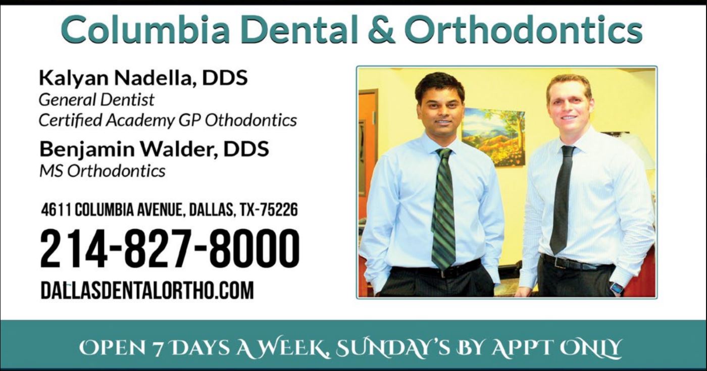 Columbia Dental & Orthodontics_Dr Kalyan Nadella & Dr Benjamin Walder – 4611 Columbia Ave #104,, DALLAS,  Dallas, ,  75226