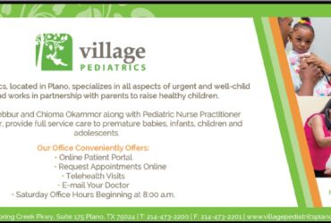 Village Pediatrics – 5425 W Spring Creek Pkwy, # 175, PLANO, TX, 75024