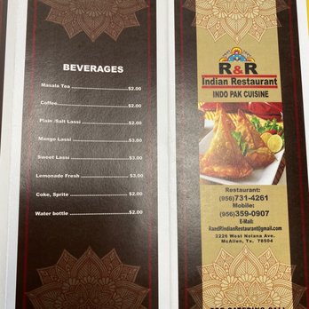 R & R Indian Restaurant – 2226 W Nolana Ave McAllen, TX 78504